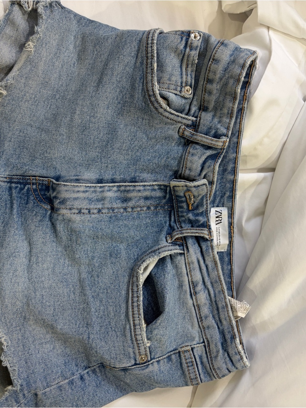 Zara Light Wash Denim Shorts